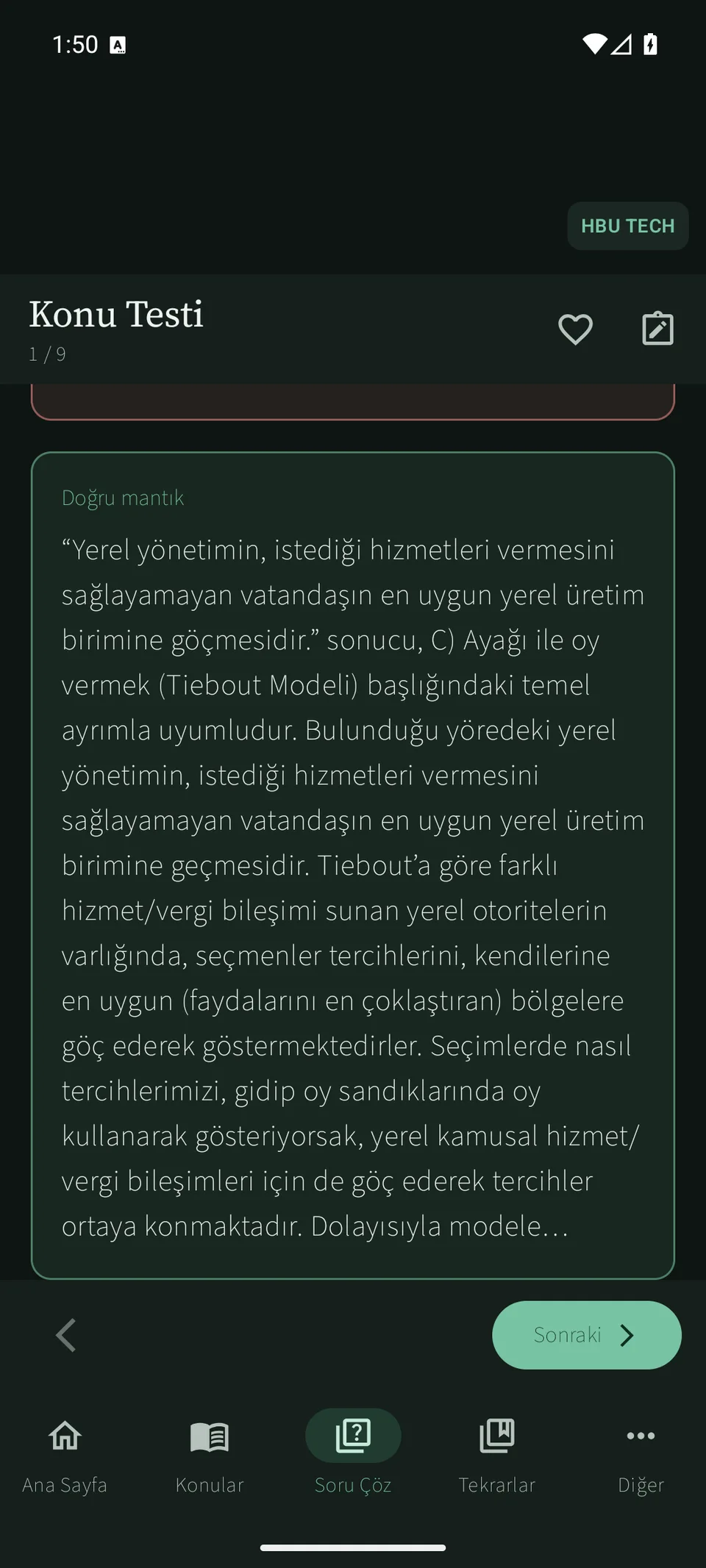 Maliye Alan: Yanıt geri bildirimi
