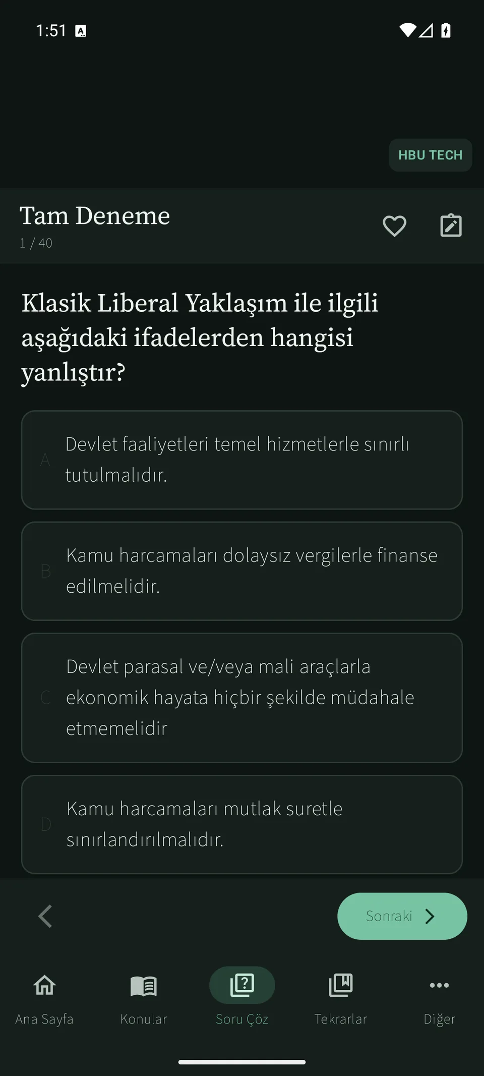 Maliye Alan: Tam Deneme