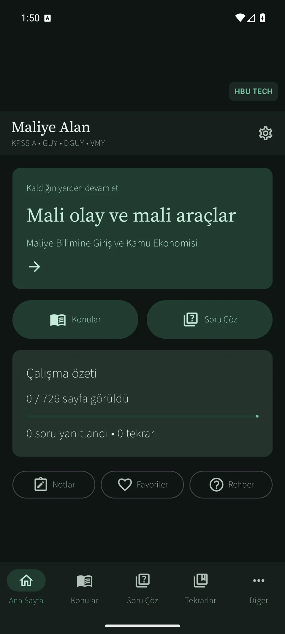 Maliye Alan gerçek ana ekranı