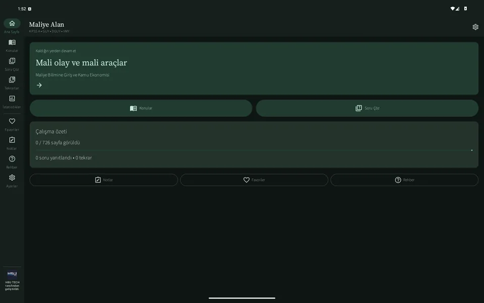 Maliye Alan: Tablet — ana sayfa